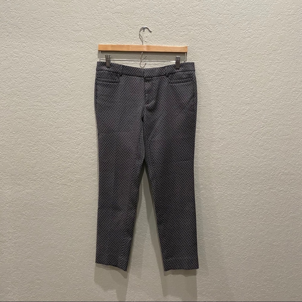 Grey textural patterned dress casual pants